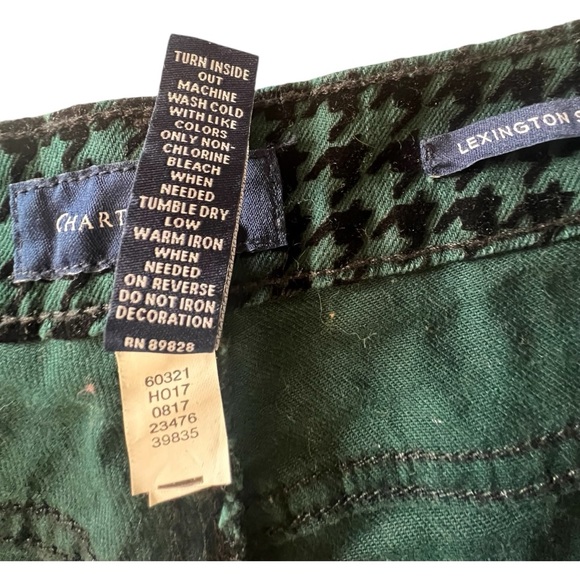 Charter Club Houndstooth pants size 18. Green and black stretch holidays - Picture 4 of 7
